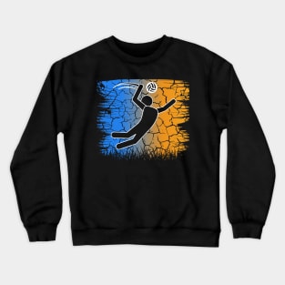 Travel back in time with beach volleyball - Retro Sunsets shirt featuring a player! Crewneck Sweatshirt